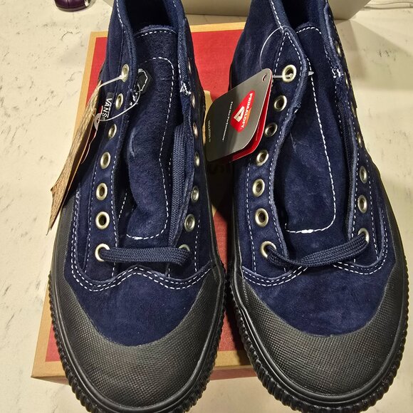 Vans Suede Destruct Mid MTE-1 Skate Shoes Sneaker Dress Blue Women's Size 7 NEW - Picture 2 of 11